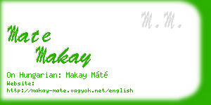 mate makay business card