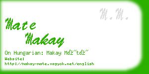 mate makay business card